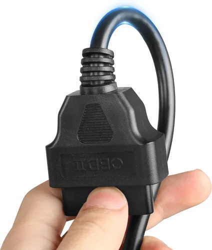 Vista 5 de CERRXIAN 30cm/1ft OBD2 OBDII 16 Pin Splitter Y Cable 1 macho a 2 Cable de extensión hembra