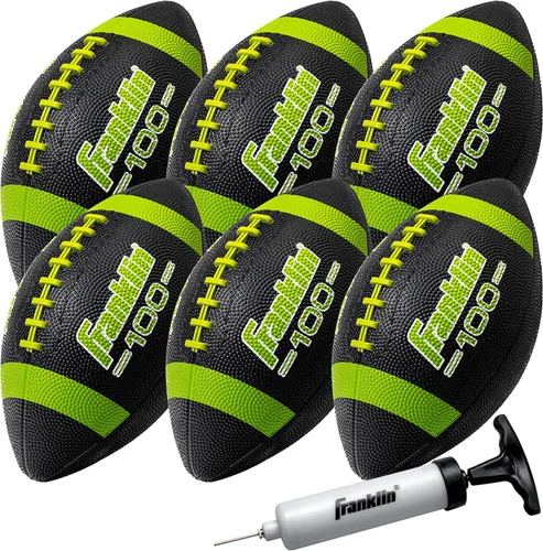 Vista 14 de Franklin Sports Balones de fútbol americano de goma para niños Junior Grip-Rite tamaño juvenil - Balones de fútbol americano Peewee Kids duraderos