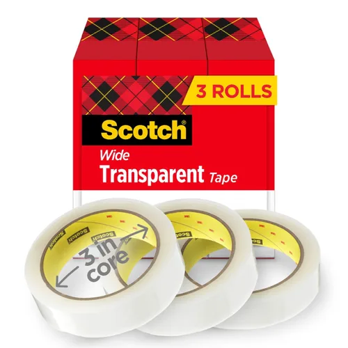 Vista 13 de Scotch Cinta Transparente, 1 in x 2592 in, 1 Rollo