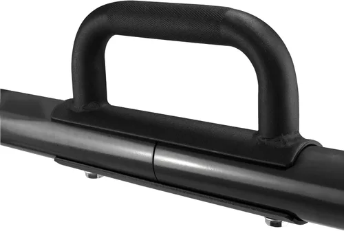 Vista 4 de CAP Barbell Barra de trampa abierta Deluxe - Barra hexagonal y de encogimiento para pesas olímpicas y estándar