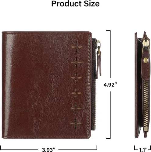 Vista 5 de Lavemi Ultra Thin Small Compact Leather Womens Wallets RFID Blocking Credit Card Holder for Women