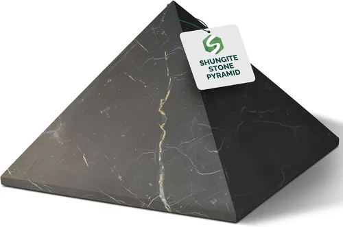 Vista 28 de Shungite World Auténtica pirámide de shungita pulida de 1.18 pulgadas / 1.18 pulgadas, cristal curativo natural de chakras, pirámide negra real
