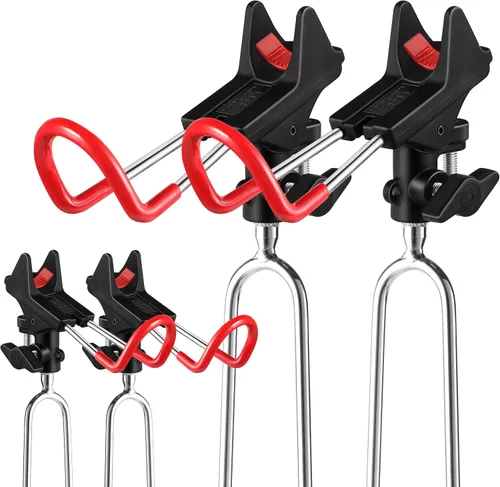 Vista 8 de Plusinno Soportes para cañas de pescar - Equipo actualizado de soporte para caña de pescar ajustable a 360 grados para orilla, playa, regalo