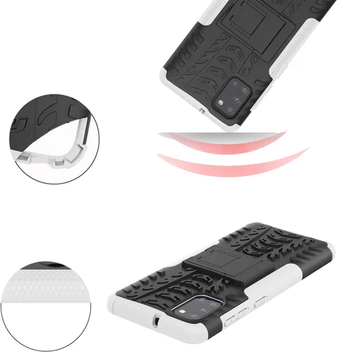Vista 7 de Asuwish Funda de teléfono para Samsung Galaxy A31 con protector de pantalla de vidrio templado y soporte delgado, híbrida, resistente, funda