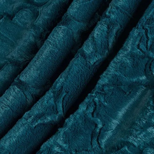 Vista 6 de BOON Brushed cobija de piel sintética con refuerzo de sherpa, 50 x 60 pulgadas y 60 x 80 pulgadas, Poliéster & Mezcla de poliéster, Dark Teal, 50" x