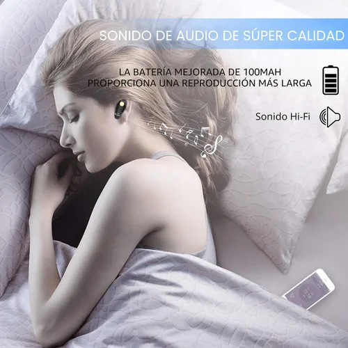 Vista 6 de Kendir Auricular Bluetooth, V5.0 Ultraligero Inalámbrico Auricular Teléfono Celular con Micrófono Auricular Control de Volumen, Auriculares Manos