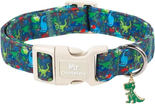 Vista 45 de MR.CHUBBYFACE· Collar de perro de San Valentín azul, lindo collar de cachorro con lazo azul, collar ajustable de algodón para mascotas con hebilla
