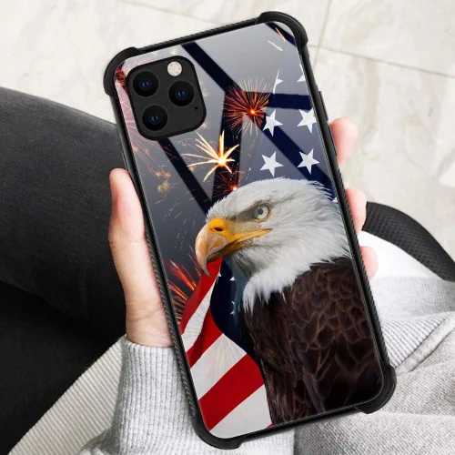 Vista 3 de ZHEGAILIAN Funda para iPhone 12 Mini, protección de grado militar, esquinas a prueba de golpes, funda antiarañazos para iPhone 12 Mini, águila