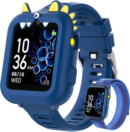 Vista 11 de MOFGDNI Reloj inteligente para niños con 39 juegos, pantalla táctil, cámara, video, reproductor de música, podómetro, calculadora, calendario