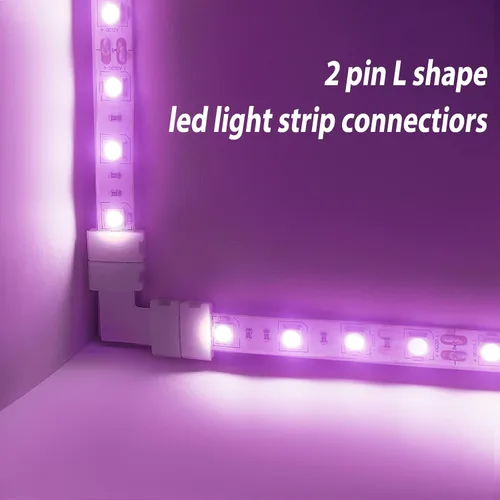 Vista 8 de VIPMOON - Conector de tira LED, de esquina en ángulo recto, 2835 3528