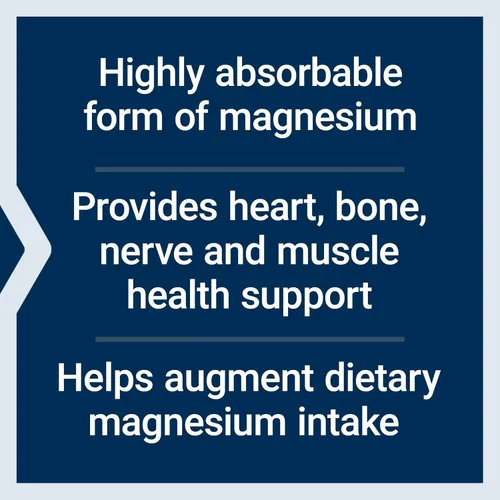 Vista 4 de Life Extension Glicinato de Magnesio, Salud Cardíaca, Salud Ósea, Apoyo para Nervios y Músculos, Altamente Absorbible, Sin Gluten, Sin OMG