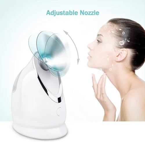 Vista 5 de EZBASICS Vaporizador facial iónico para el hogar, humidificador de niebla cálida atomizador para cara, sauna, spa, senos nasales, hidratación