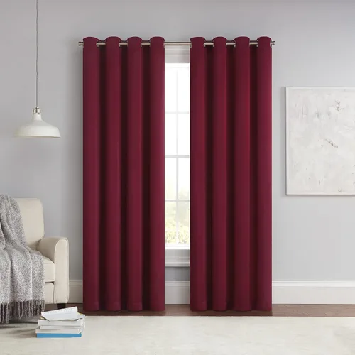 Vista 10 de Eclipse Thermapanel Cortina lisa de ventana moderna para oscurecer la habitación, con bolsillo para cortinero, para dormitorio (1 panel), 54 x 63