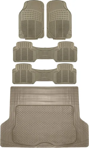 Vista 18 de FH Group Alfombrillas para Piso de Automóvil - Alfombrillas de Piso de Goma Resistente para Automóviles, Juego Trasero de Ajuste Universal