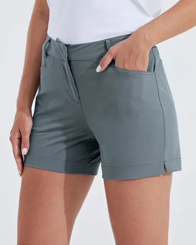 Vista 42 de Willit Pantalones cortos de golf de 4.5 pulgadas para mujer, de secado rápido, casuales, con bolsillos, resistentes al agua