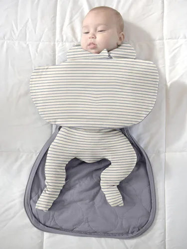 Vista 3 de GUNAMUNA Saco de dormir para bebés y niños pequeños, fácil cambio de pañales, 1.0 TOG