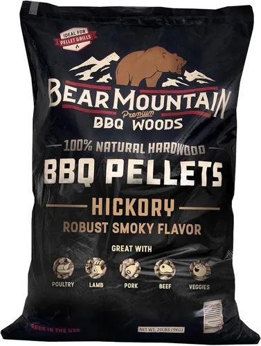Vista 14 de Bear Mountain - Pellets de madera natural para ahumador, parrilla y barbacoa, 20 libras, manzana