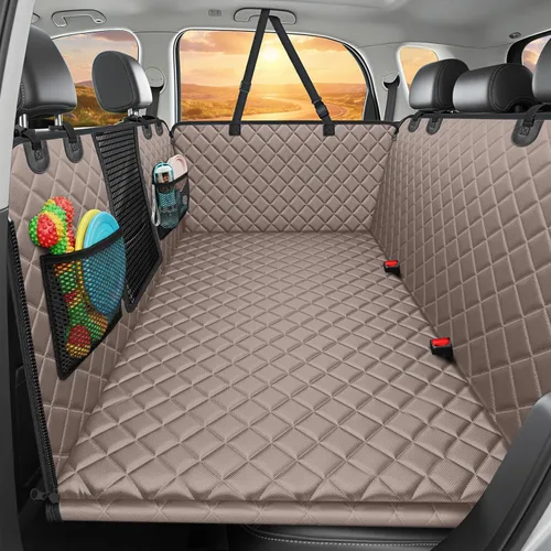 Vista 10 de URPOWER Extensor de asiento trasero para perros, funda de asiento de coche Todo negro