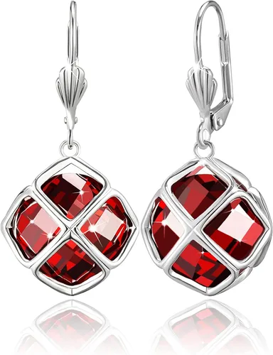 Vista 43 de Pendientes colgantes de cristal austriaco de 14MM para mujer, joyería chapada en oro de 14 quilates Apr-Diamante-Chapado en Oro de 14 K