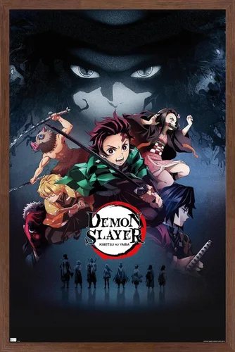 Vista 15 de Demon Slayer - Póster de pared Key Visual 3, 34 pulgadas de largo x 22.4 pulgadas de ancho, versión premium sin marco