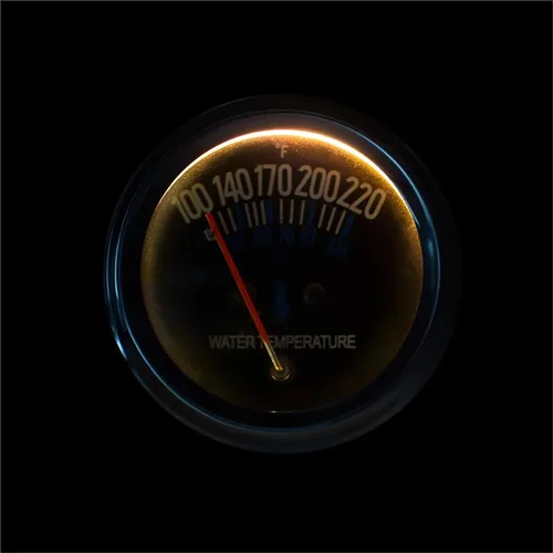 Vista 5 de 2inch 52mm 12V Mechanical Fahrenheit＆Celsius Water Temp Temperature Gauge Black Face Water Temp Meter with Light