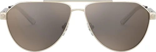 Vista 3 de Versace Man Sunglasses Gold Frame Dark Grey Lenses 62MM