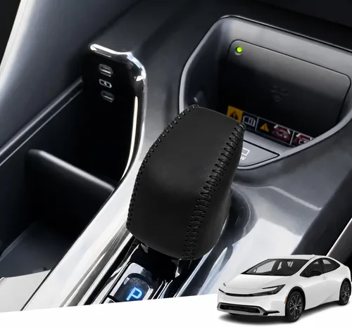 Vista 42 de Great-luck Funda Protectora de Perilla de Palanca de Cambios Automática de Cuero Genuino con Moldura, Accesorios Interiores Personalizados
