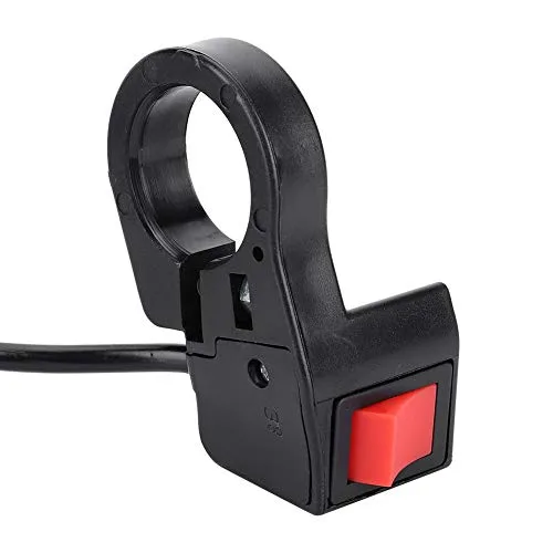Vista 7 de Dilwe Interruptor basculante de bicicleta eléctrica, interruptor de encendido/apagado universal de manillar de motocicleta de PVC para motocicleta