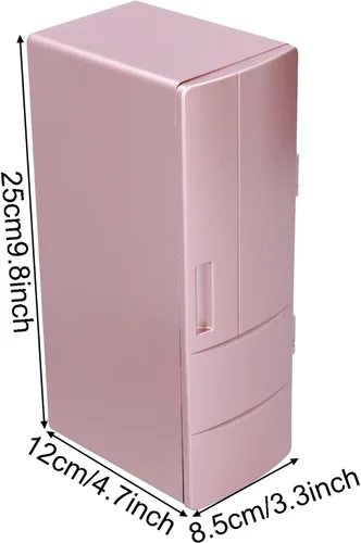 Vista 9 de Mini refrigerador – Mini refrigerador portátil con cable USB de 3.9 ft y almohadilla de silicona, refrigerador compacto para el hogar, dormitorio