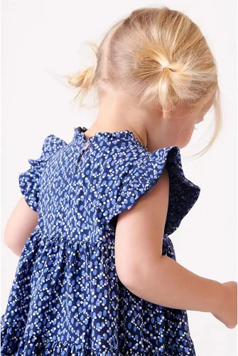 Vista 9 de LMYOVE Vestido casual de algodón para niñas pequeñas de 2 a 8 años