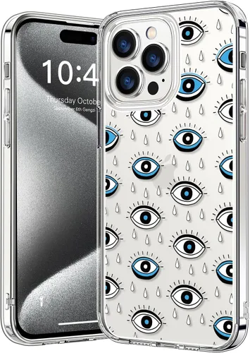 Vista 92 de bicol - Funda protectora a prueba de golpes para iPhone 15 Plus, funda delgada de acrílico transparente y diseños modernos para niña y mujer, 6.7