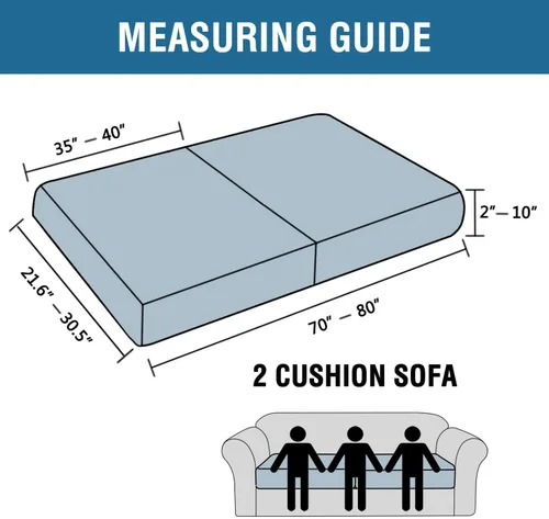 Vista 168 de H.VERSAILTEX Fundas de Cojín de Asiento Individuales Super Elásticas Fundas de Sofá Fundas de Cojín de Sofá Fundas Deslizables Juegos Tela de Sarga