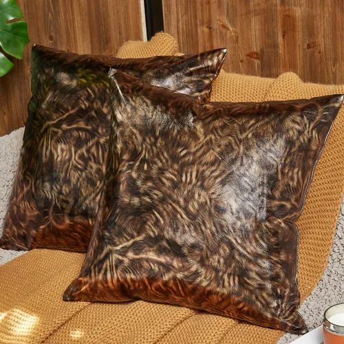 Vista 8 de EUCIOR Almohada Decorativa, Fundas de Almohada de Oro 16x16, Fundas de Almohada Decorativas Modernas Metálicas Brillantes, Fundas de Almohada