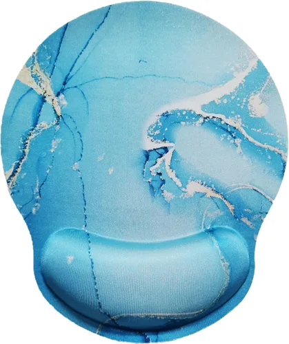 Vista 18 de Alfombrilla de mouse con soporte de muñeca, alfombrilla de mouse ergonómica con cojín de espuma viscoelástica para reposamuñecas, base de goma