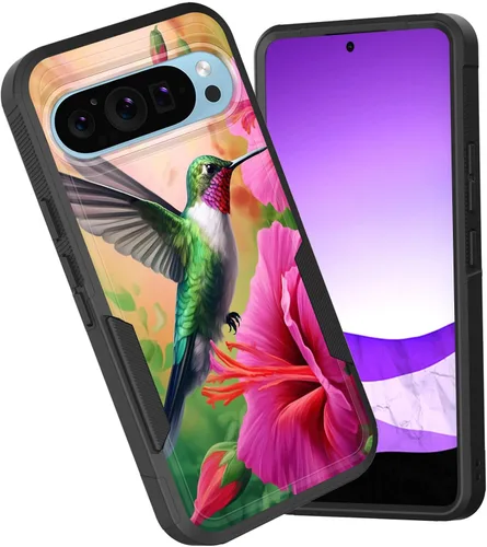 Vista 118 de Funda para Pixel 6A, funda híbrida de doble capa resistente a prueba de golpes de policarbonato duro de silicona suave TPU para Google Pixel 6A