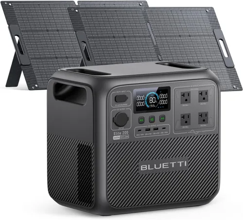 Vista 7 de BLUETTI Generador solar Elite 200 V2 y panel solar de 2 x 200 W incluido