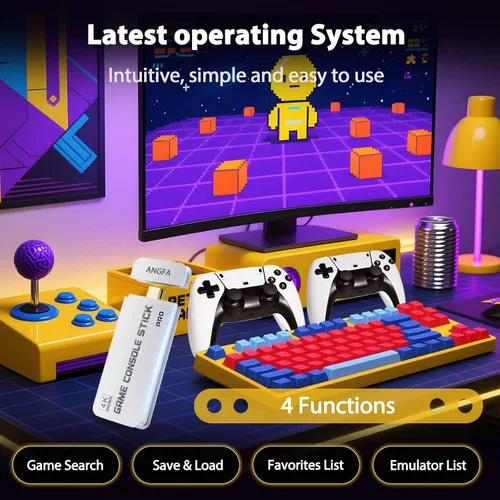 Vista 4 de Wireless Retro Game Console Built-in 20000+ Games and 23 Emulators, 2025 New Plug & Play Retro Gaming Console with 4K Output & Dual 2.4G