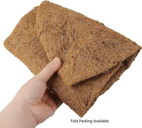 Vista 6 de EROCK 2 revestimientos de coco para macetas, 24/30/36/48 pulgadas, en forma de media luna, fibra de coco y fibra de coco de repuesto para caja