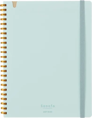Vista 15 de KOKUYO Sooofa - Cuaderno gráfico de 7.2 x 5.5 pulgadas, cuaderno de anillo suave para mujer, cuadrícula de 0.157 in, 80 hojas perforadas, negro