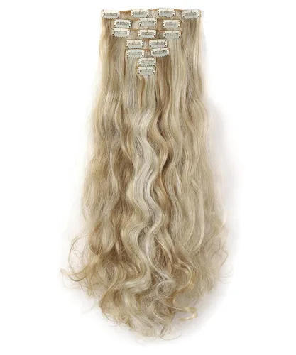 Vista 25 de OneDor® Extensiones de cabello sintético rizado de 20 pulgadas, 7 unidades, 4.53 oz (#99J rojo vino)