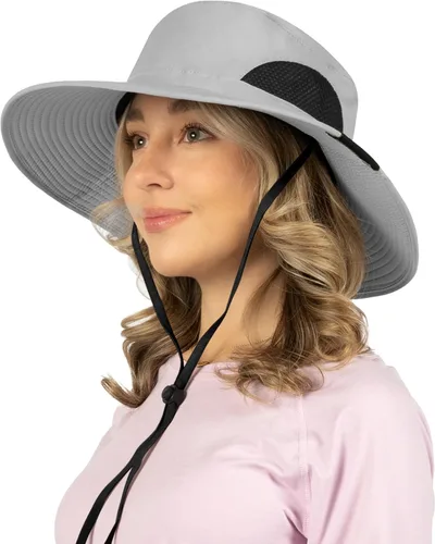 Vista 12 de SUN CUBE Sombrero de ala ancha para hombres y mujeres, sombreros de pesca, protección solar UV, sombrero de pescador, sombrero de pescador
