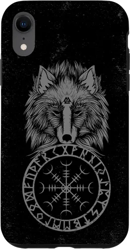 Vista 25 de Viking Aegishjalmur Runes Fenrir Odin Helm of Awe Phone Case for iPhone 17