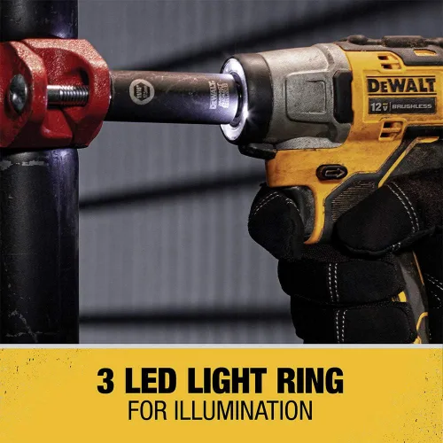 Vista 3 de DEWALT Llave de impacto MAX* de 12 V, inalámbrica, 3/8 pulgadas, solo herramienta (DCF902B)