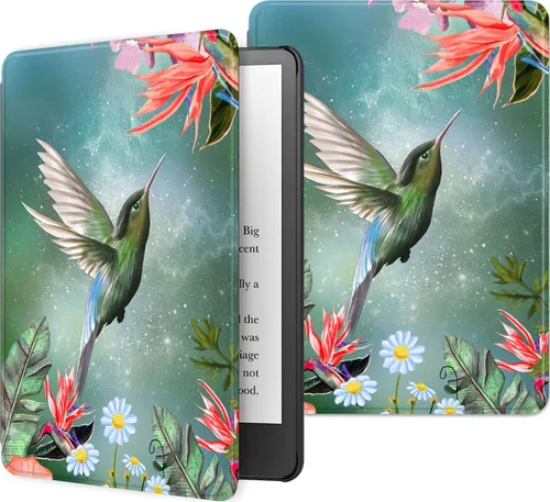 Vista 32 de Funda para Kindle básico de 6 pulgadas (11.ª generación), múltiples ángulos, piel sintética, delgada, con función de encendido y apagado automático
