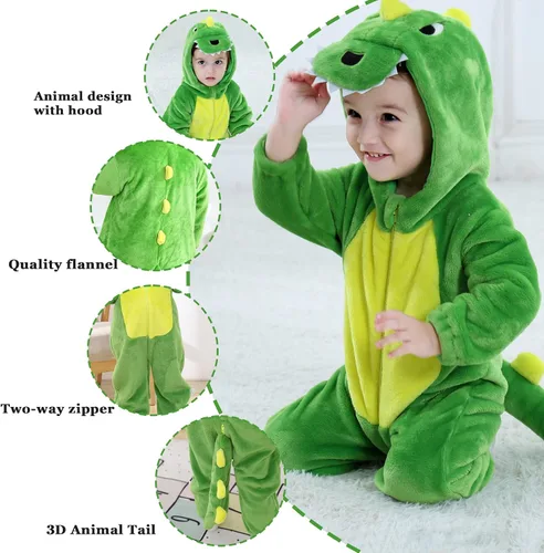 Vista 2 de TONWHAR - Disfraz de Halloween para niños, para cosplay de animales, para la nieve