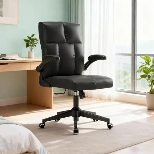 Vista 8 de balmstar Leather Office Chair Computer Desk Chair, 360° Swivel Rolling Wheels, Adjustable Tilt Angle 90°-135° with Lumbar Support Executive Chair