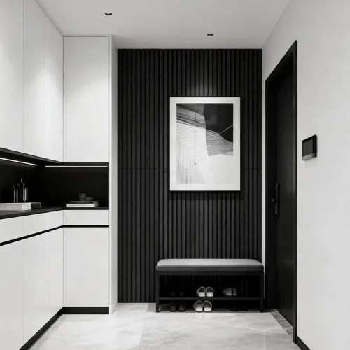 Vista 9 de WoveN SounD Slat Acousitc - Paneles de pared de 48 x 24 pulgadas, chapa de madera, decoración de pared a prueba de sonido, diseño autoadhesivo