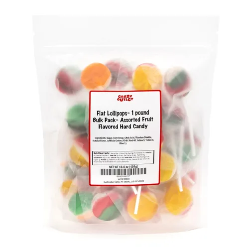 Vista 7 de Paletas de frutas, caramelos duros de frutas surtidas - 40 unidades, paquete de 1 libra