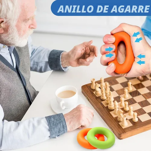 Vista 4 de roygra Entrenador de fuerza de agarre (paquete de 8), fortalecedor de antebrazo, pelotas de estrés para adultos, dispositivos de fortalecimiento