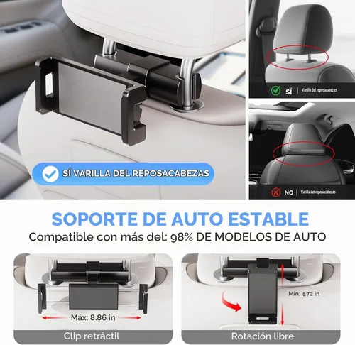 Vista 4 de Monitor portátil inalámbrico, 15.6" 1080P IPS TV del coche